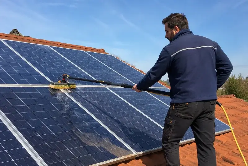 Nettoyage et entretien de panneaux solaires à Montjoyer